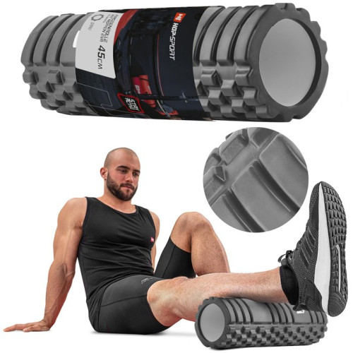 Масажний ролик  Hop-Sport HS-A045YG EVA 45 см gray - фото №4